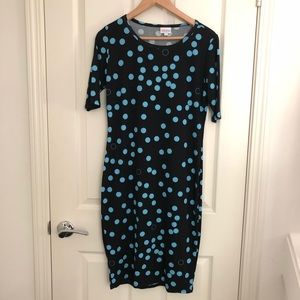 LuLaRoe Julia Dress. Super cute pattern. Size M